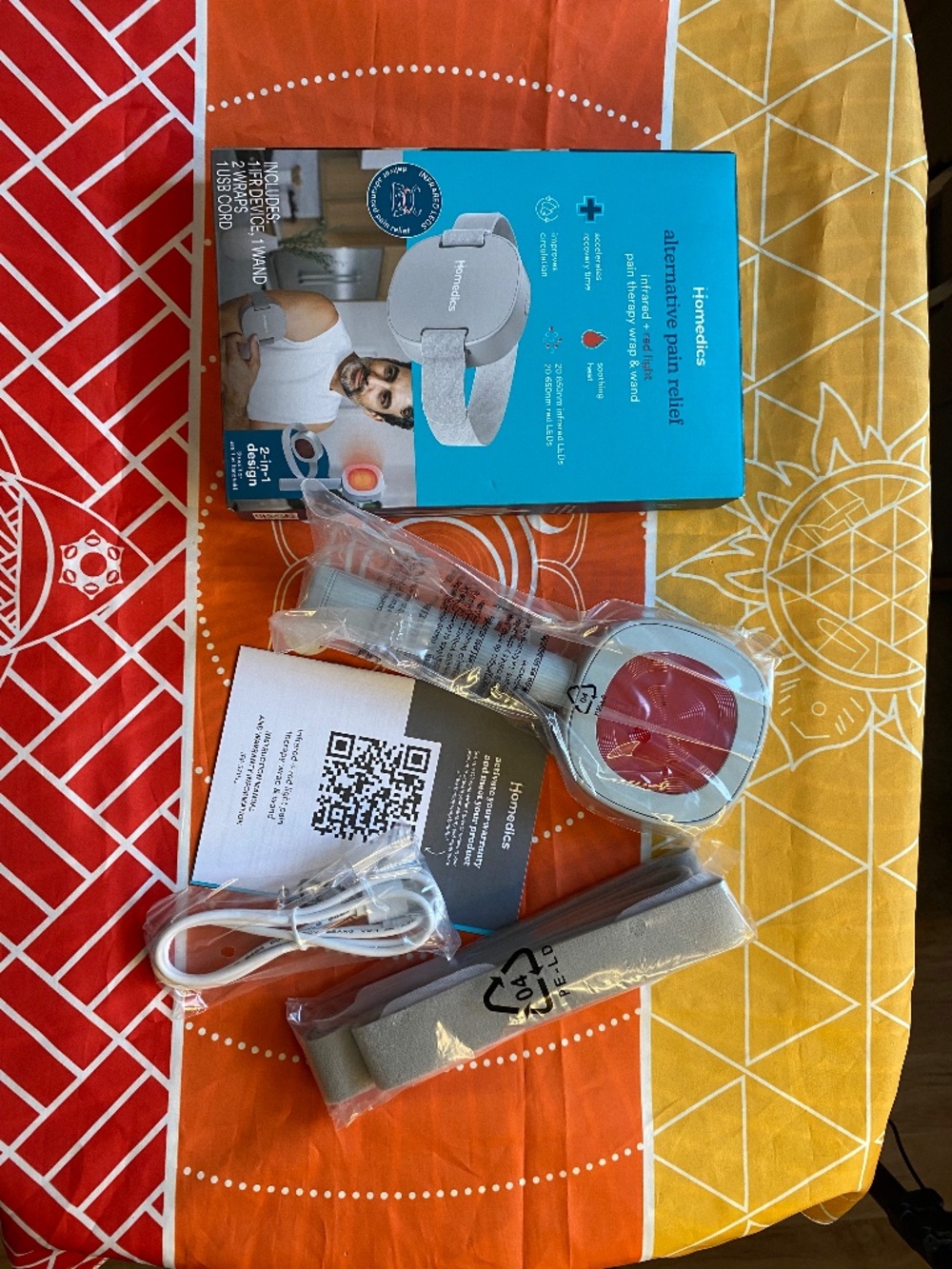 Homedics Red Light Therapy Handheld Wand with Strap